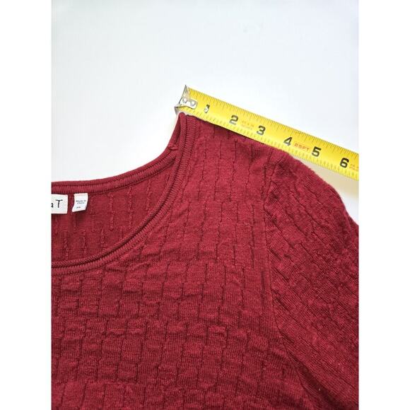 Habitat Red Cotton Linen Lagenlook Tunic Sweater size XL One Pocket - Picture 5 of 13